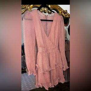 Elegant Pink Ruffle Dress Saints & Secrets